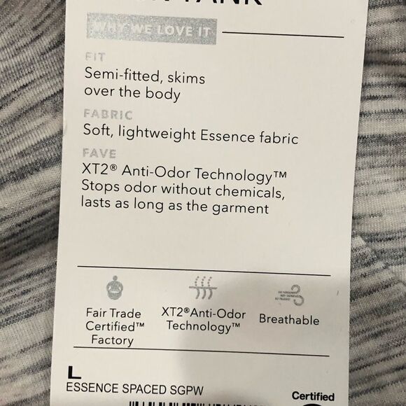 Athleta Grey Essence Spacedye Tie Back Tank - Picture 8 of 8